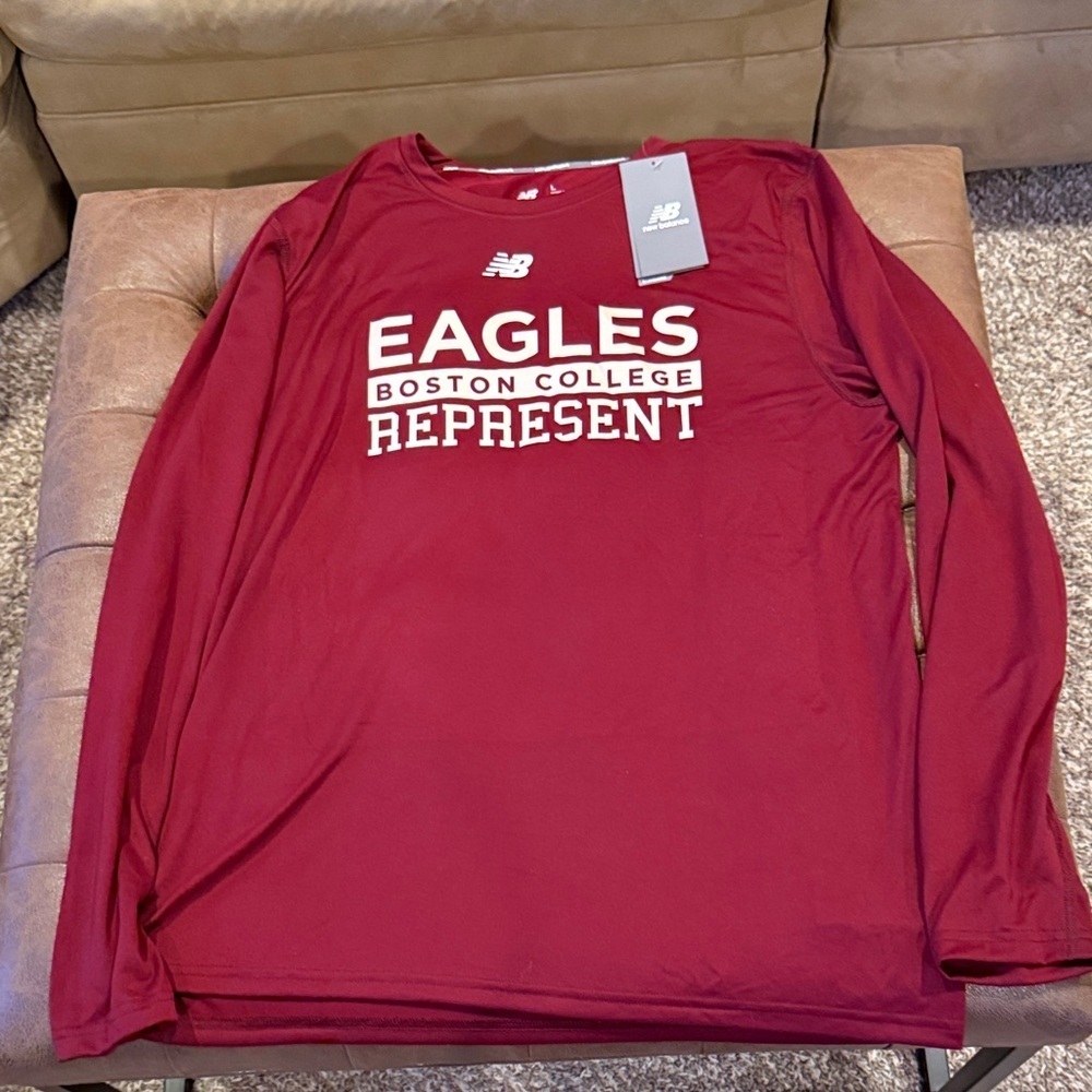 Boston College dry fit long sleeve T-shirt, new size large (45)